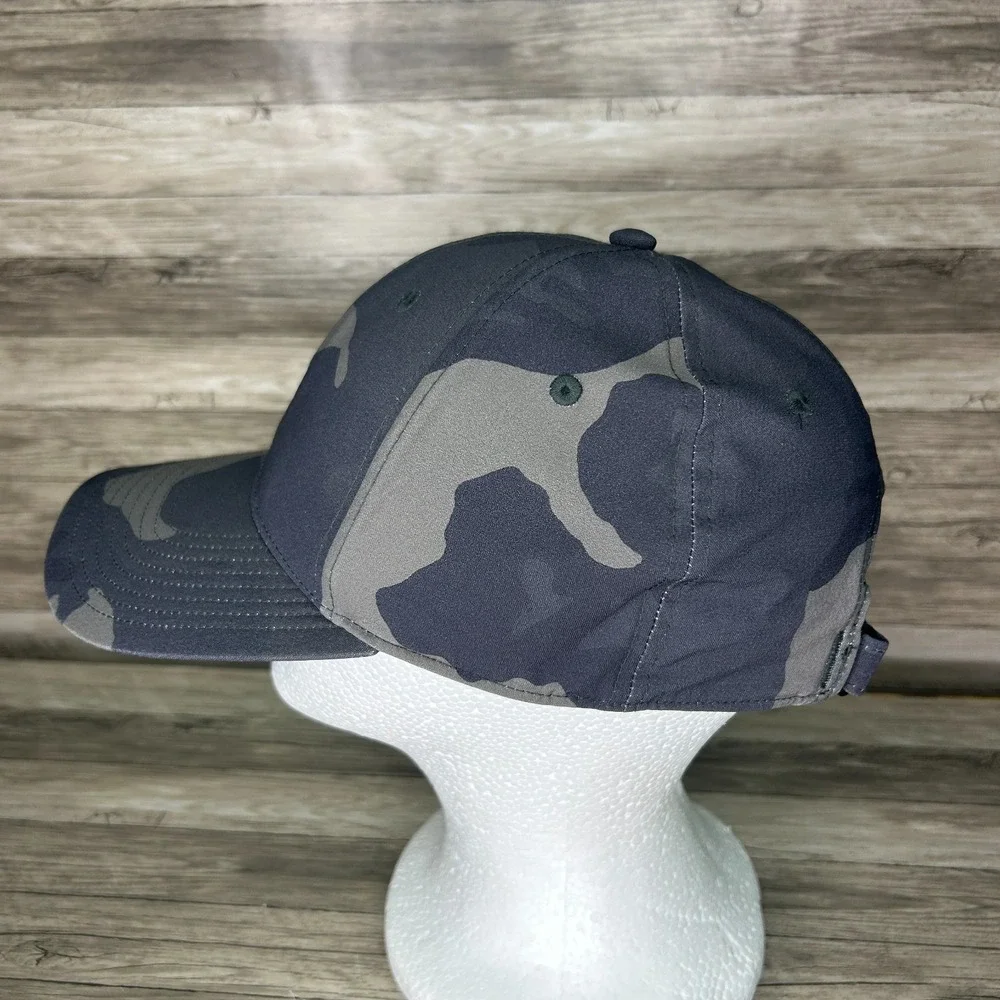 Polo Ralph Lauren Stretch Twill Camo Performance Ball Cap Hat Black Gray - Picture 3 of 8
